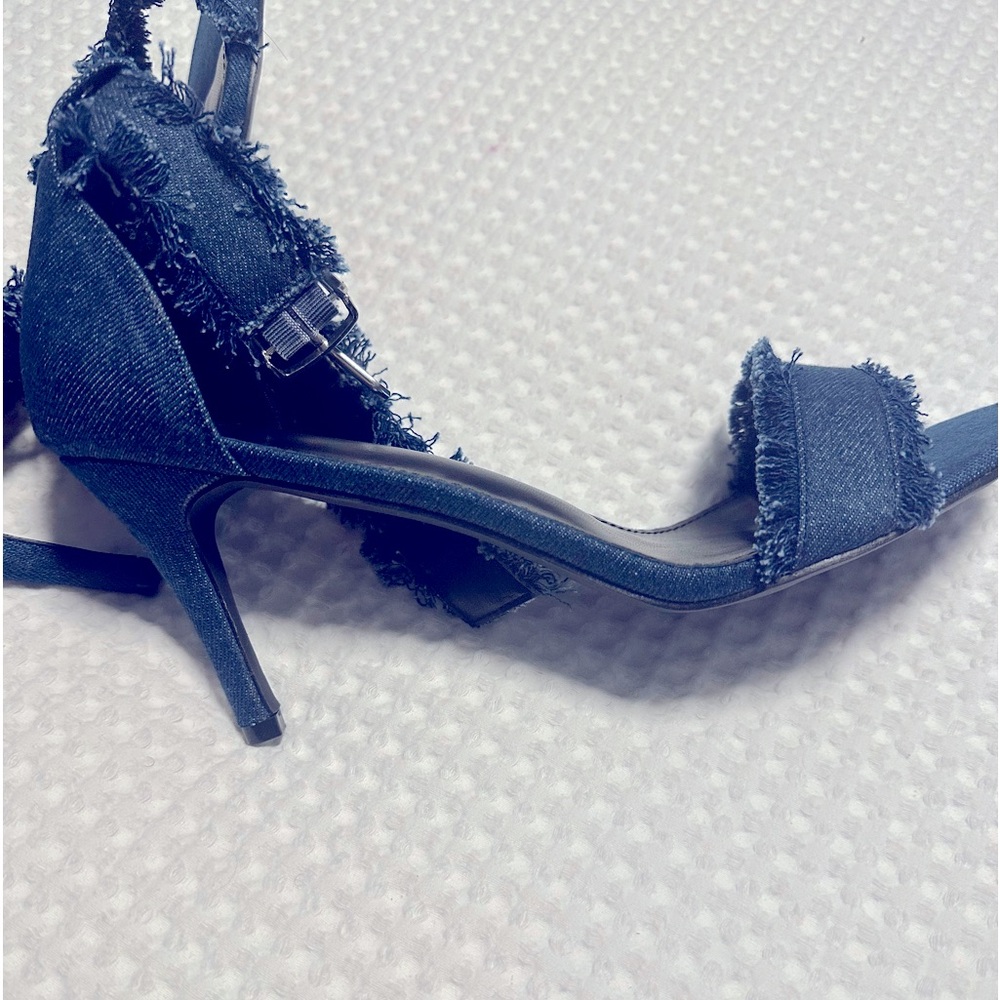 Denim frayed sandals- size 9.5 fits more like a 9.5 wide.